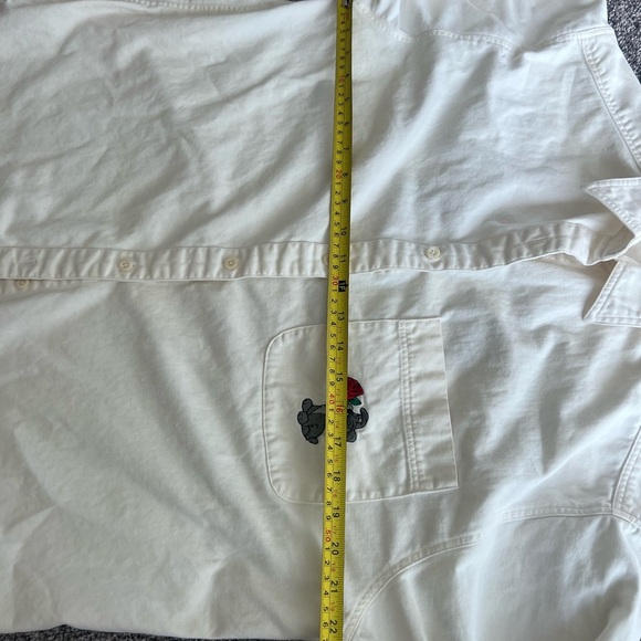 Vintage Disney Store Lady & The Tramp Ivory Button Down Embroidered Shirt Large - Picture 5 of 11
